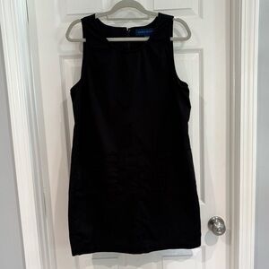 Karen Scott Black Sleeveless Jumper Dress Size M Pockets Classic